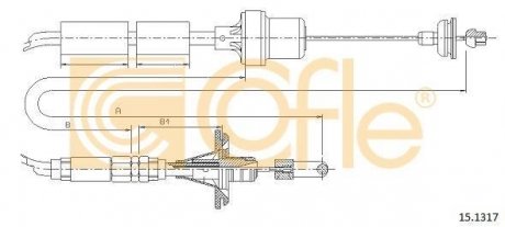 Трос сцепление COFLE 151317 (фото 1)