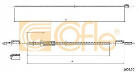 Трос капота COFLE 1606.50 (фото 1)