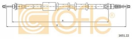 Трос ручного гальма COFLE 1651.22 (фото 1)