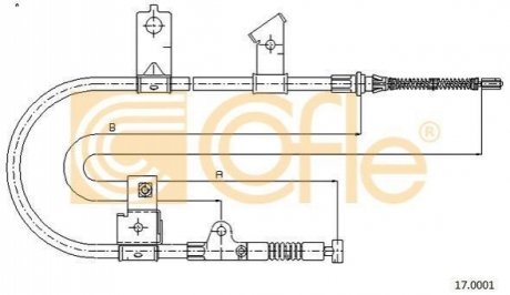 Трос ручника COFLE 17.0001 (фото 1)