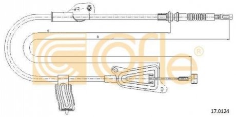 Трос ручного гальма COFLE 17.0124 (фото 1)