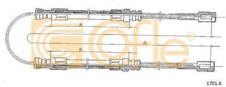 Трос ручника COFLE 1701.6 (фото 1)