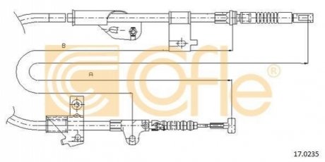 Трос ручника COFLE 17.0235 (фото 1)