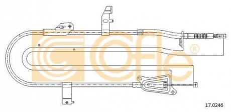 Трос ручного гальма COFLE 17.0246 (фото 1)