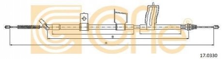 Трос ручного гальма COFLE 17.0330 (фото 1)