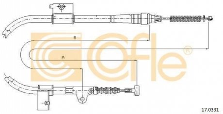 Трос ручника COFLE 17.0331 (фото 1)