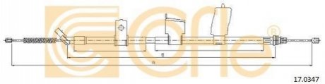 Трос ручного гальма зад. KOLEOS 07- Л. (1760/1580) COFLE 17.0347 (фото 1)