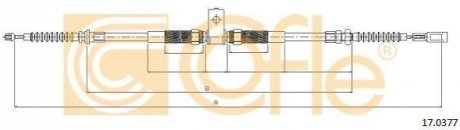 Трос ручного гальма COFLE 17.0377 (фото 1)