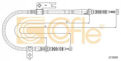 Трос ручного гальма COFLE 17.0595 (фото 1)
