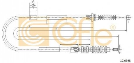 Трос ручника COFLE 17.0598 (фото 1)