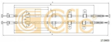 Трос ручника COFLE 17.0603 (фото 1)