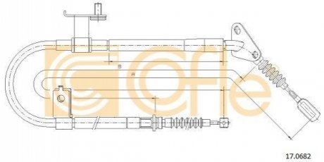Трос ручного гальма COFLE 17.0682 (фото 1)