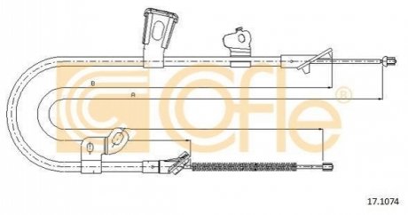 Трос ручника COFLE 17.1074 (фото 1)