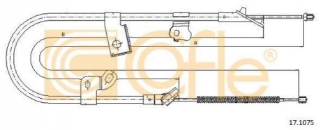 Трос ручного гальма COFLE 17.1075 (фото 1)