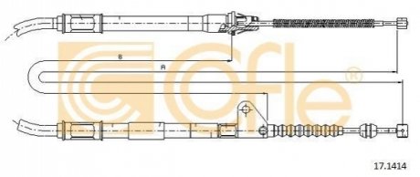 Трос ручника COFLE 17.1414 (фото 1)