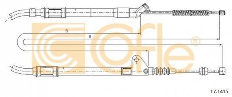 Трос ручника COFLE 17.1415 (фото 1)