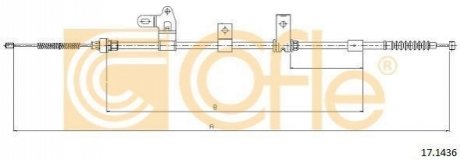 Трос ручного гальма COFLE 17.1436 (фото 1)
