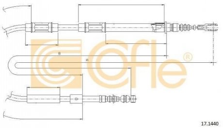 Трос ручника COFLE 17.1440 (фото 1)