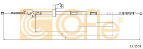 Трос ручного гальма COFLE 171558 (фото 1)