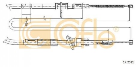 Трос ручника COFLE 17.2511 (фото 1)