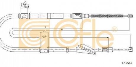 Трос ручного гальма COFLE 17.2515 (фото 1)
