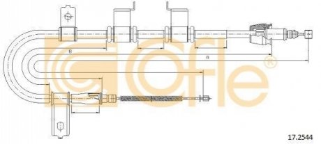 Трос ручника COFLE 17.2544 (фото 1)