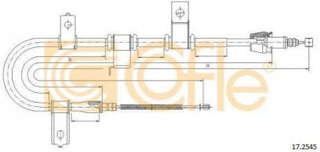 Трос ручника COFLE 17.2545 (фото 1)