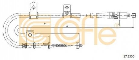 Трос ручника COFLE 17.2550 (фото 1)