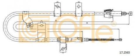 Трос ручника COFLE 172565 (фото 1)