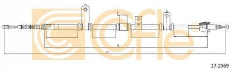Трос стояночного гальма задній правий COFLE 17.2569 (фото 1)