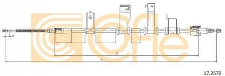 Трос ручного гальма COFLE 17.2570 (фото 1)