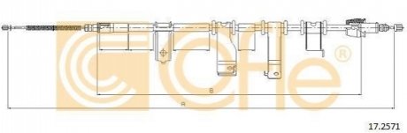 Трос ручника COFLE 17.2571 (фото 1)