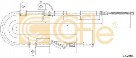 Трос ручника COFLE 17.2604 (фото 1)