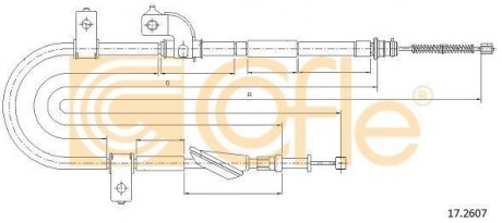 Трос ручника COFLE 17.2607 (фото 1)