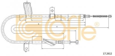Трос ручного гальма COFLE 172612 (фото 1)