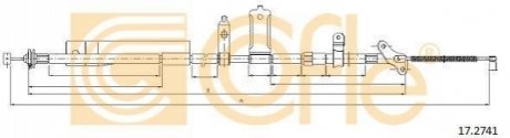 Трос ручного гальма COFLE 17.2741 (фото 1)