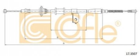 Трос ручника COFLE 17.3507 (фото 1)