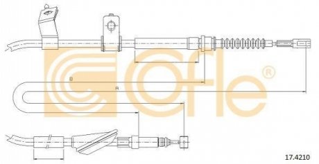 Трос ручного гальма COFLE 17.4210 (фото 1)