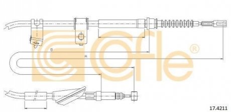 Трос ручного гальма COFLE 17.4211 (фото 1)