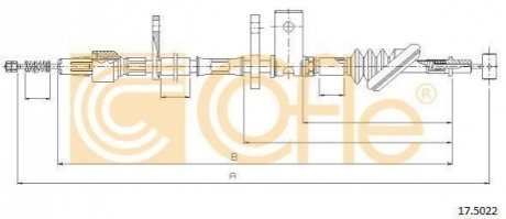 Трос ручного гальма COFLE 17.5022 (фото 1)