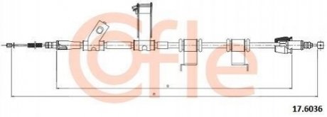 Трос ручника COFLE 17.6036 (фото 1)