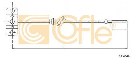 Трос ручного гальма COFLE 176044 (фото 1)