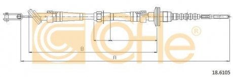 Трос сцепление COFLE 186105 (фото 1)