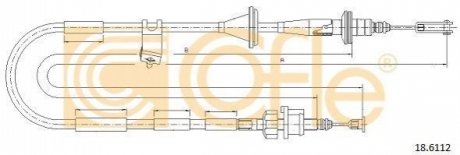 Трос сцепление COFLE 18.6112 (фото 1)