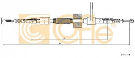 Трос ручника COFLE 251.32 (фото 1)