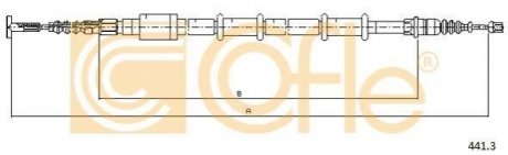 Трос ручного гальма COFLE 441.3 (фото 1)
