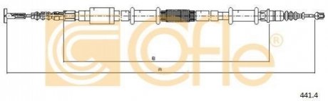 Трос ручника COFLE 441.4 (фото 1)