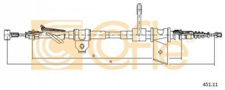 Трос ручника COFLE 451.11 (фото 1)