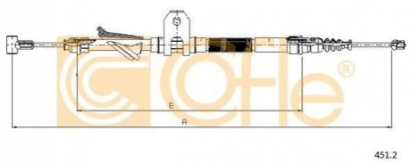 Трос ручника COFLE 451.2 (фото 1)