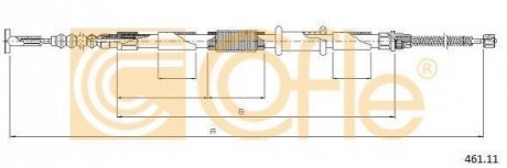 Трос ручного гальма COFLE 461.11 (фото 1)